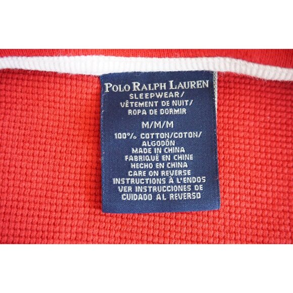 Polo Ralph Lauren Men Red Long-Sleeve Sleepwear Top – Size M - Picture 3 of 6